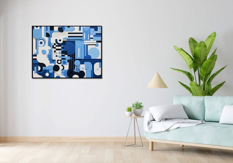 Plakat 100x75cm Niebieski Labirynt zdjęcie 4