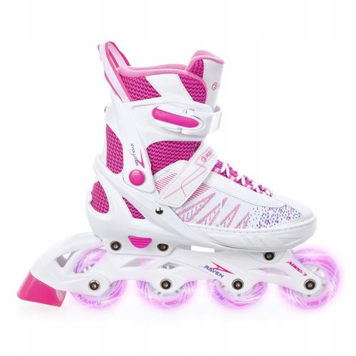 Rolki Regulowane RAVEN Grace 31-35 Kółka LED na Arena.pl