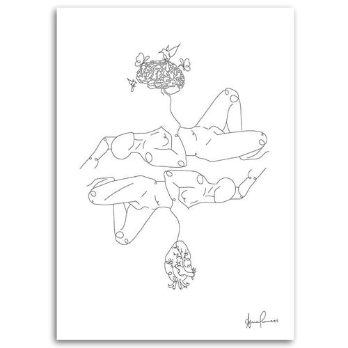 Obraz na płótnie – Canvas, Serce czy rozum 50x70 na Arena.pl