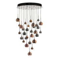 Kaskadowa lampa wisząca Aurelia AUR3364 Dar Lighting czarna chrom