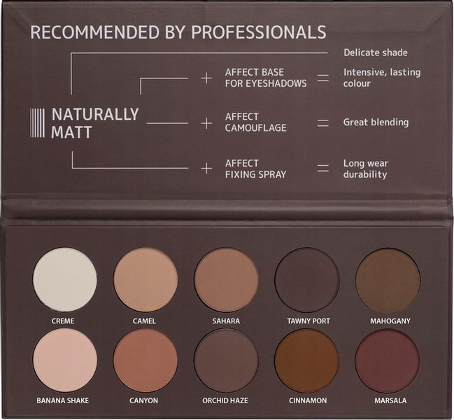Affect Paleta prasowanych cieni Naturally Matt zdjęcie 7