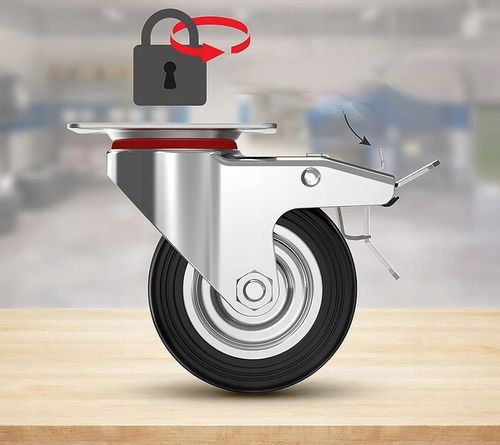 KÓŁKA OBROTOWE 75mm 200kg KOŁA METALOWO GUMOWE ZESTAW JEZDNY WÓZKÓW na Arena.pl