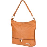 Camel skórzana listonoszka dwa paski torebka damska Beltimore I66