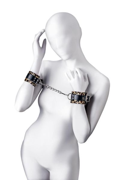 Anonymo handcuffs, PU leather, print, 19.5 cm zdjęcie 1