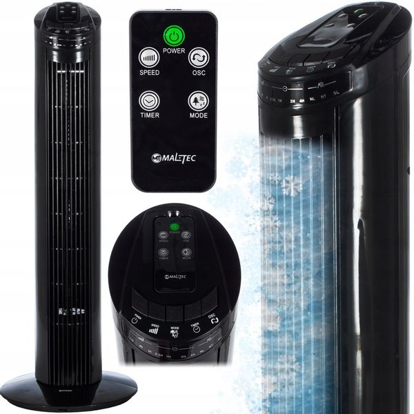 WENTYLATOR STOJĄCY KOLUMNOWY WIATRAK PODŁOGOWY OSCYLACJA TIMER LED zdjęcie 1