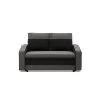 Sofa rozkładana, mikrofaza, AURELO, 148x87x90, szary, czarny | TYLETEGOTU