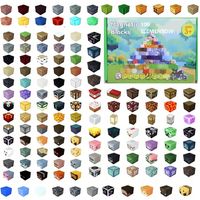 KLOCKI MAGNETYCZNE MINECRAFT KLOCKI SZEŚCIANY 100 KLOCKÓW + 1 FIGURKA MOCNE