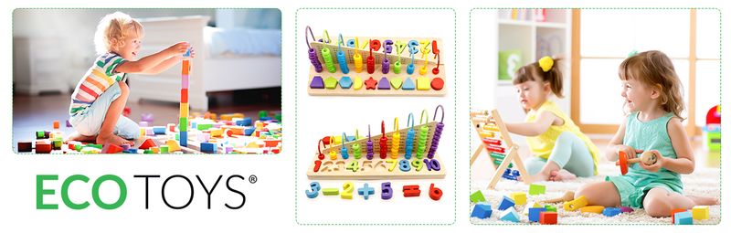 Zabawka Edukacyjna Liczydło,Klocki Cyfry Ecotoys zdjęcie 8