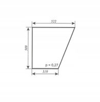 szyba drzwi dolna ver.II ciągnika URSUS C-360 kabina Szyszka Sapieżyn