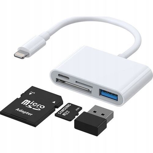 Adapter 4w1 Lightning, czytnik kart SD/TF, USB OTG do iPhone/iPad, Joyroom na Arena.pl