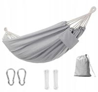 HAMAK OGRODOWY TURYSTYCZNY BOHO MOCNY DWUOSOBOWY 100x200cm 150kg + TORBA