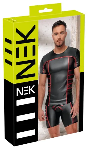 nek koszulka męska l czarno-czerwona matowa z siateczką na Arena.pl