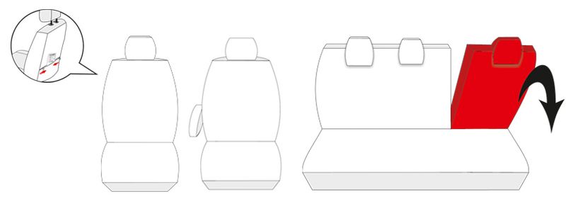 Renault Clio IV od 2012 Pokrowce dopasowane na miarę zdjęcie 6