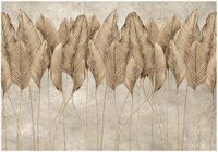 FOTOTAPETA LIŚCIE PIÓRA 3D BETON DO SYPIALNI SALONU TAPETA ŚCIENNA 250x175