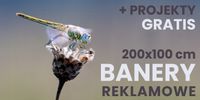 BANER REKLAMOWY plandeka 200x100 cm DOWOLNA GRAFIKA NAPIS projekt w cenie