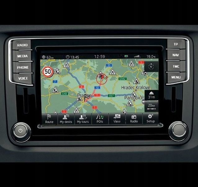 MAPA SKODA MIB2 SUPERB OCTAVIA YETI 2024 RADARY zdjęcie 2