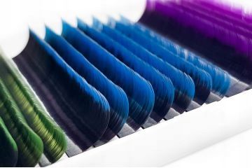 Rzęsy kolorowe do przedłużania OMBRE PLATINUM 0,10 C 8-13 zdjęcie 3