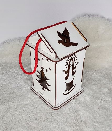 LAMPION ADWENTOWY NA RORATY BIAŁY PODŚWIETLANY na Arena.pl