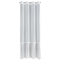 Firana Hana 140x250 biała z aplikacja przelotki