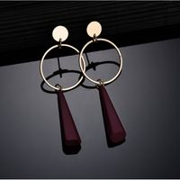 Kolczyki Wiszące Bordowe K968Cze