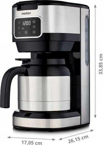 Ekspres przelewowy MEDION 1.25L 900W,Reg.aromatu,do 10 filiżanek,TERMOS na Arena.pl