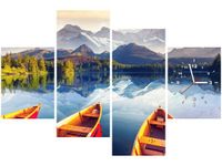 120CM 80CM ZEGAR 4 ELEM PRZED WYPRAWĄ OBRAZ ŚCIENNY