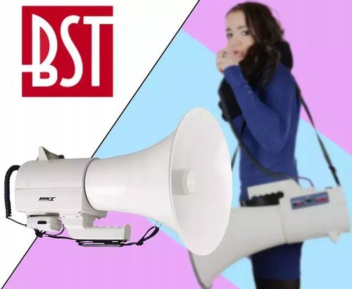 Mocny MEGAFON 45W bateria MEGA-PRO60 USB SD BST na Arena.pl