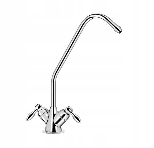 PODWÓJNY KRANIK KRAN DO FILTRA WODY OSMOZA CHROM na Arena.pl