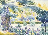Plakat 18x13cm Garden, Henri-Edmond Cross Vintage do Salonu