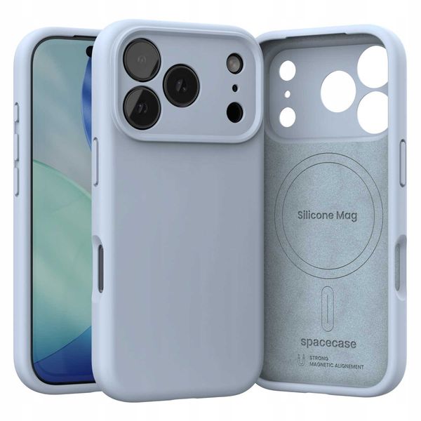 Spacecase Silicone Mag Iphone 17 Pro Baby Blue zdjęcie 5