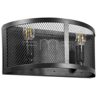 Kinkiet LAMPA ścienna SOHO 310903 Polux przyścienna OPRAWA półokrągła siatka loft czarna