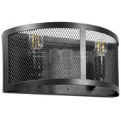 Kinkiet LAMPA ścienna SOHO 310903 Polux przyścienna OPRAWA półokrągła siatka loft czarna