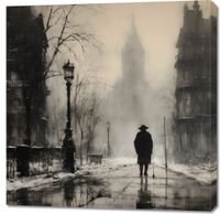 Obraz 90x90cm Mgła nad Londynem