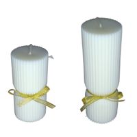 Zestaw Świec Dekor Sojowe Prezent Babci Dziadka Kolumn Paski Upominek