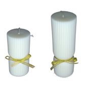 Zestaw Świec Dekor Sojowe Prezent Babci Dziadka Kolumn Paski Upominek