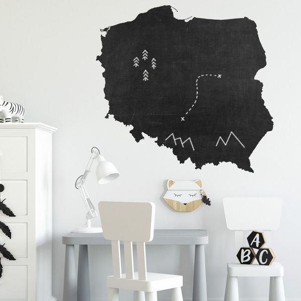 Naklejka Tablicowa Mapa Polski T05 zdjęcie 1