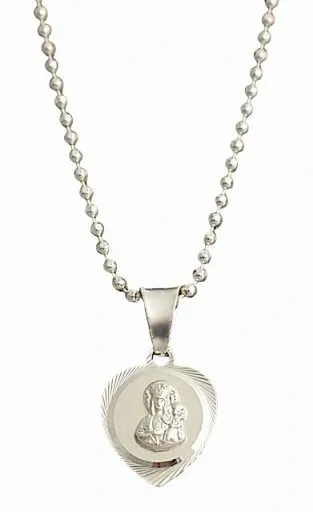 Łańcuszek Srebrny Damski Kulkowy 1,60 mm z Medalikiem pr 925 Grawer Gratis zdjęcie 9