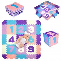 PUZZLE MATA PIANKOWA EDUKACYJNA DUŻE DLA DZIECI KOJEC 3w1 HUMBI 120x120 cm