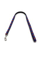 A-502 PEJCZ PODWÓJNA, KRÓTKA SMYCZ DLA PSA TAŚMA ŁAPKI 20mm/80cm Kolor - łapki niebieski