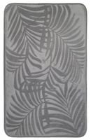 Dywanik łazienkowy FLORYDA szary tłoczony wzór liście palmy 70 x 45 cm