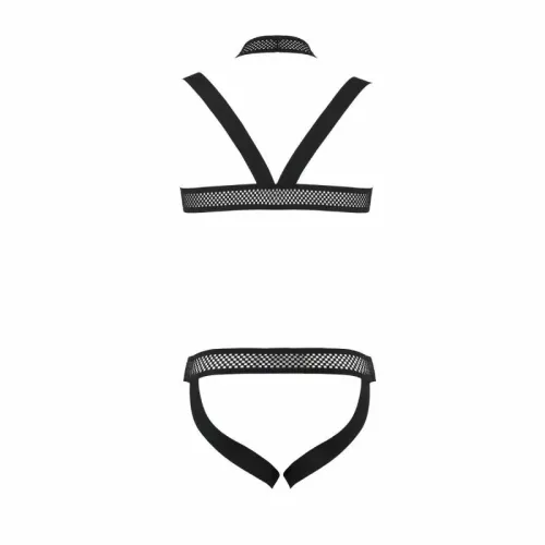 passion jacob black l/xl - komplet bielizny z poliuretanu oeko-tex na Arena.pl