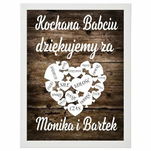 PODZIĘKOWANIE DLA DZIADKÓW PREZENT DLA BABCI DZIADKA RAMKA XXL 30X40 DUŻA na Arena.pl