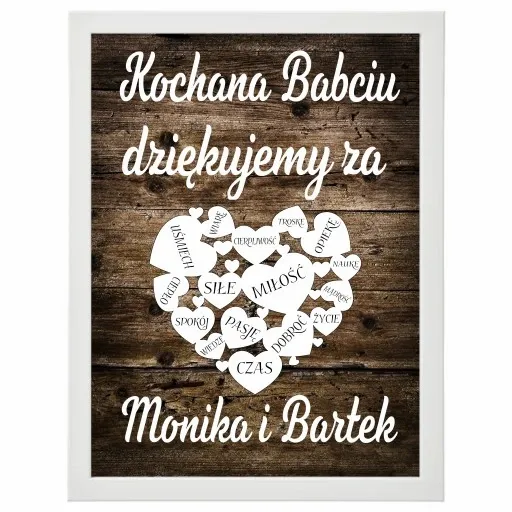 PODZIĘKOWANIE DLA DZIADKÓW PREZENT DLA BABCI DZIADKA RAMKA XXL 30X40 DUŻA zdjęcie 9