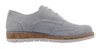 Gabor Półbuty damskie - wingtip, sznurowane - rozmiar 36 - szare skórzane