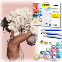 Malowanie po numerach - postać paeonia