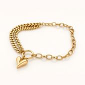 bransoletka na rękę stal chirurgiczna pozłacana złotem bst1589