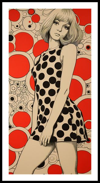 Plakat 50x100cm Czerwone Kropki zdjęcie 3