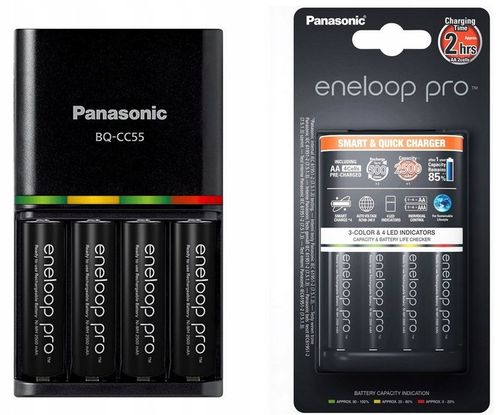 ŁADOWARKA PANASONIC BQ-CC55 + 4 x R6/AA ENELOOP PRO 2500 mAh ORYGINAŁ na Arena.pl