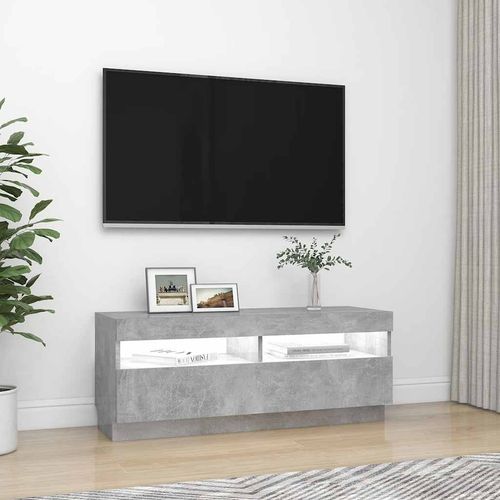 Szafka pod TV z oświetleniem LED, szarość betonu, 100x35x40 cm na Arena.pl