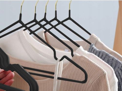 WIESZAKI NA UBRANIA UBRANIOWE WIESZAK DO SZAFY ODZIEŻOWE ZŁOTE 20 SZT na Arena.pl